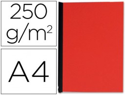 CJ100 tapas encuadernación Q-Connect cartón rojo simil-piel 250 g/m² A-4